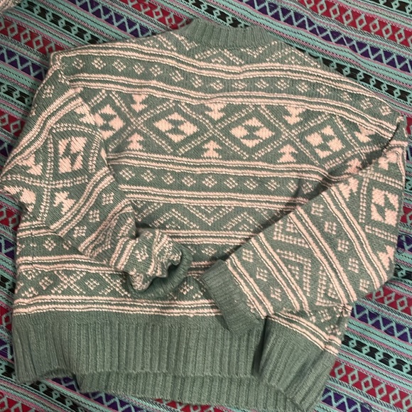 NWOT ❤️ American Eagle 🦅 Cabin Fever Farile Sweater peppermint 🌲 Cozy & Cute 🥰 - Picture 5 of 7